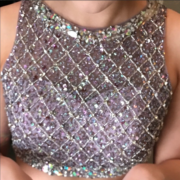 Light purple 2-piece prom dress - Picture 4 of 7